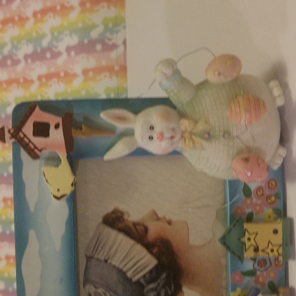 Bunnies & Birds Picture Frame, Easter Frame, Kids Room, Cute! - Picture 3 of 10